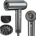 Hair Dryer, 150000 RPM Professional High-Speed Blow Dryer 500 Millions Negative Ionic Care Hair Dryer for Fast Drying, Low Noise 4 Temp/3 Speeds Hairdryer, Travel with Magnetic Diffuser & Nozzle