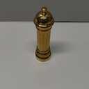 Aurevit Metal Pepper Grinder with Stainless Steel Core, Heavy Duty High Output Pepper Mill with Adjustable Coarseness, All-Metal Construction, Refillable (Gold)