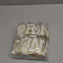 62 Pcs Self Adhesive Chenille Patches White Iron on Letters and Numbers Embroidered Patch for Clothes,Hats,Bags,Backpacks,Shoes (White)