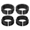uxcell 28 Pcs Cable Snap Bushing Grommet, 1" Mounting Dia Opened Snap Bushing - Black Round Nylon Snap in Cable Grommet Protector, Plastic Cable Hole Grommets for Wiring