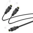 MEIRIYFA Digital Optical Splitter Adapter Cable 1 in 2 Out, Toslink Digital Fiber Optic Audio Splitter 1 Male Input 2 Male Output Cable for Home Theater,TV,Receiver,Sound Bar - 1M