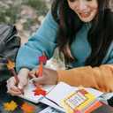 Pecopcock 24 Sets Fall Party Favors Fall School Gifts Autumn Party Classroom Exchange Gifts for Adult Students Prizes Maple Thanksgiving Pens Notebooks Bookmarks