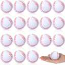 Blulu 30 Packs Baseball Stress Balls Party Favors Foam Mini Baseball Squeeze Balls for Kids, School Carnival Reward and Party Supplies (2.5 Inch, White)