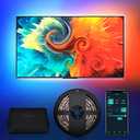 LED Immersion TV Backlights for 75” to 85” TV PC, FPGA Real-Time Digital Signal Color Matching, HD 2.0 Supports 4K/HDR10, Ambient Strip Lights with WiFi APP/Voice Control, Screen and Music Sync