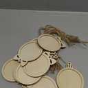 Gerrii 30 Pcs Christmas Wooden Ornaments to Paint 4 Inch DIY Unfinished Blank Round Wood Cutouts Wooden Discs Slices Hanging Ornaments for Christmas Holiday Xmas Tree Decoration DIY Crafts in 5 Shapes