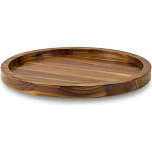 18" Acacia Wood Lazy Susan Organizer Kitchen Turntable for Cabinet Pantry Table Organization