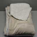 Blanket - Faux Sheepskin Throw Blanket - 100% Polyester Reversible Blanket for Bed Room or Living Room Sofa - Soft & Cosy Blanket Throw 54x74