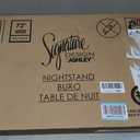 Signature Design by Ashley Paxberry Bohemian 1 Drawer Nightstand with Open Cubby, 22.09" Tall, White, Small