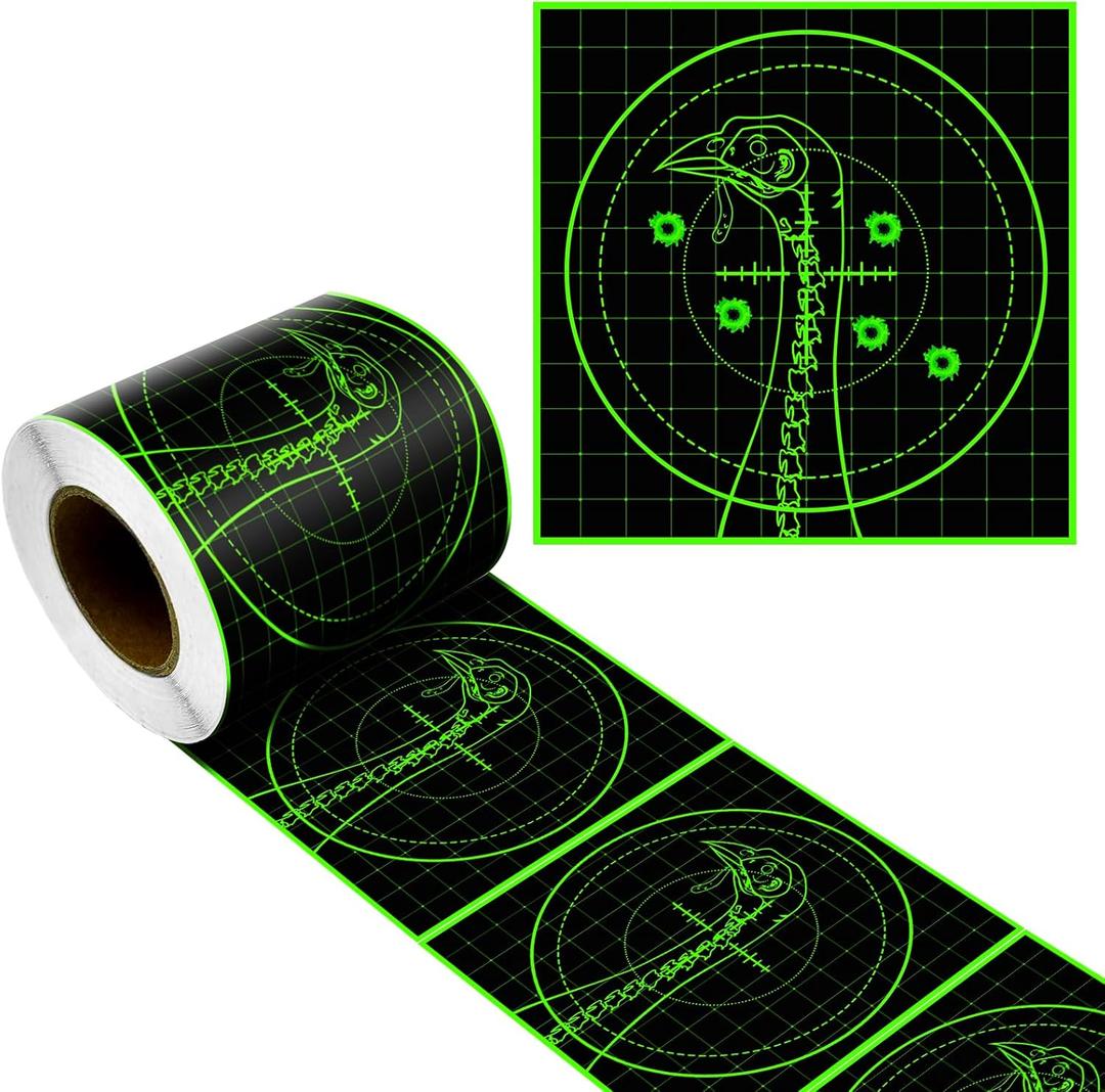 Splatter Turkey Targets 6 Inch 100 Pack Adhesive Shooting Turkey Target Stickers for BB Gun Pellet Gun Airsoft Pistol Rifle Practice High Visibility Turkey Shooting Targets