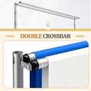 Novabright 10x10ft Backdrop Stand Double Crossbar, Heavy Duty Backdrop Stand Kit Adjustable Telescopic Pipe & Drape Photo Background Support Set up for Wedding Party Event Trade Show Display(Silver)