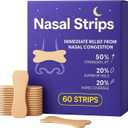 Extra Strength Nasal Strips for Snoring and Nasal Congestion Relief,Drug-Free Breath Better Nose Strips with Strong Adhesive,50% Stronger Lift,Clear Comfortable Design for Sensitive Skin,60 PCS
