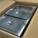 Commercial Food Warmer Stainless Steel 1500W Electric Buffet Server Bain Marie,3-Pan Catering Hot Food Station for Restaurants, Hotels, Banquets