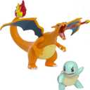 Pokmon Fire and Water Battle Pack - Includes 4.5 Inch Flame Action Charizard and 2" Squirtle Action Figures - Amazon Exclsuive