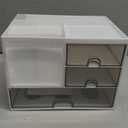 Desk Organizer with 3 Drawer, Multi-Functional Pencil Pen Holder for Desk, Desk Organizers and Storage with 8 Compartments, Desktop Organizer for Office Home Art Supplies (White)