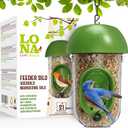 LONA Bird Feeders for Outdoors, Tube Feeder Weatherproof with Multiple Hanging Methods, Wild Bird Feeding Silo for Outside, 1 Port