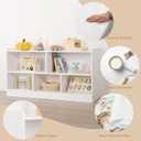 Leeshyah 5-Section Wooden Toy Shelf for Kids, Montessori Shelf Storage with Open Shelving & Customizable Layout | Safe, Sturdy Design for Kids Room, Classroom & Playroom White
