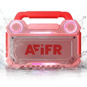 Outdoor Bluetooth Speaker, 160W Loud Bass! Rugged, IP67 Waterproof, 24H Playtime with Lights, Wireless TWS Pairing Portable Speakers for Party, Outsides, Travel, Beach, Garage (Rose Blaze)