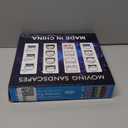 rysnwsu 3D Dynamic Sand Art Liquid Motion, Moving Sand Art Picture Round Glass 3D Deep Sea Sandscape in Motion Display Flowing Sand Painting Relaxing Desk Toys (Black, 7'')