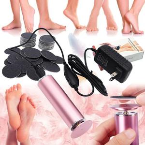 Electric Foot Callus Remover, Foot Electric Callus Remover with 60pcs Replacement Sandpaper Discs, Pain-Free Electric Foot Polisher, Foot Grinder for Dead Skin and Cracked Heel (Pink)