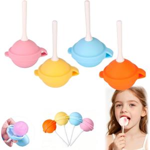 3 x Silicone Lollipop Ice Cream Maker MoldsIce Pop Molds Popsicle Maker Colorful Diy Popsicle Maker For Summer Parties, Creative Sphere Popsicle Mold For Home (4pcs)