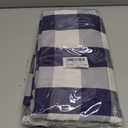Softalker Gingham Checkered Tablecloth Rectangle - Outdoor Waterproof Buffalo Plaid Table Cloth, Stain Resistant Washable Table Cover for Picnic, Camping, Dining - Navy Blue and White, 60 x 102 Inch