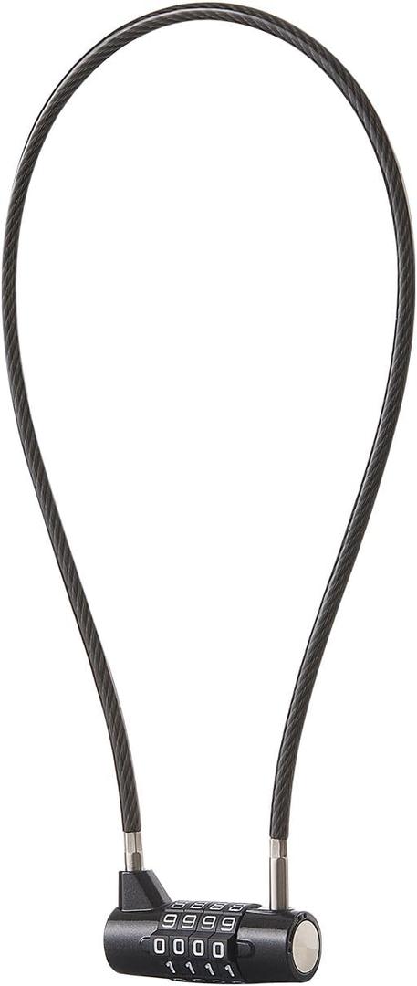 Combination Lock Cable Lock with 4 Digits Cabinet Lock with 18" Durable Cable Ideal for lockers, Gym, gate, Fence, Toolbox, case, hasp Storage and Outdoor47.6 (18")