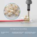 100Pcs Brass Wire Connector Nuts, Single Screw Fixing Wire end Connector Cap, Fixing Connector, nut 14-3 AWG 36mm for Connecting Wires