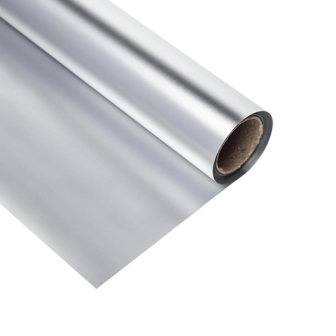 LWFyyds Metallic Wrapping Paper - Solid Color Matte Paper Perfect for Wedding, Birthday,Flowers,Christmas, Baby Shower - 22.8 Inches X 44.6 Feet - Silver