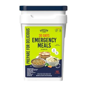 Augason Farms 30 Day Emergency Food Supply Kit | 1 Person Survival Meal kit, Dehydrated Meals with Long Shelf Life, Just Add Water (BB 05/01/2046)