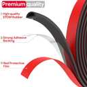 26 Feet Weather Stripping Door Seal Self Adhesive EPDM Foam Rubber Seal Strip D-Shaped Door Weather Stripping for Door and Window, RV, Boat, Auto, Truck, Marine, W:0.75"; H:0.375"