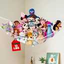 Stuffed Animal Hammock | Corner Stuffed Animal Storage & Plushie Net | Toy Hammock for Stuffed Animals | Holds 12lbs | Easy Hang, All Hardware Included | White Bedroom Decor | by Lilly's Love