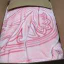 Mink Blankets, 7.7 lbs Korean Heavy Fleece Plush 78x90 inch 2 Ply Blankets with Peony Pattern Queen Size Soft Cozy Raschel Blanket for Autumn Winter (Pink)