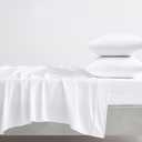 Linen Closet Luxury Cotton 1000 Thread Count Egyptian Cotton 4-Piece Sheet Set, Queen, Arctic White