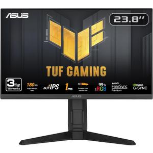ASUS TUF Gaming 24 (23.8 viewable) 1080P Monitor (VG249QL3A) - Full HD, 180Hz, 1ms, Fast IPS, ELMB, Free Sync Premium, G-SYNC Compatible, Speakers, DisplayPort, Height Adjustable