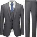 Cooper & Nelson mens Cooper & Nelson 3 Piece Suits for Men Business Suit Pants Set  38R. Small