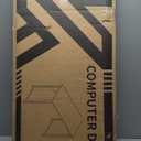 Casaottima 40 Inch Small Computer Desk for Home Office, Study Writing Table for Small Spaces, Simple Modern Desk with Headphone Hooks, Rustic Brown