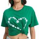 St Patrick's Day Shirts for Women and Men Lucky Irish Green Shamrock Tee Costume Funny Saint Clover Printed Top, 3XL