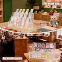 Acrylic Sticker Display Stand with Divided Pockets, Portable Bookmark Holder Tiered Display Stand, Clear Desk Organizer for Home, Retail or Craft Fair Use (15 Pockets, 3 Tier)