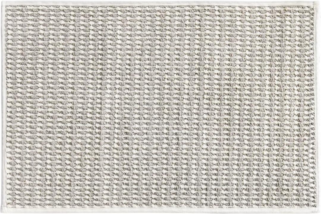 Artoid Mode Beige and Grey Machine Washable Non Slip Doormat,Soft Absorbent and Stain Resistant Kitchen Rugs for Sink Hallway Bathroom and Laundry 24x36 Inch