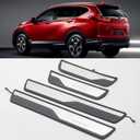 OLIKE Fashion Style Led Door Sill Scuff Plate Guard Sills Protector Trim Compatible with CR-V CRV 2017-2021