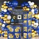 Graduation Decorations Class of 2026,Blue and Gold Graduation Decorations Class of 2026,Blue Balloon Arch Grad Boxes with Letters 2026 So Proud of You Grad 2026 for College Graduation Party Supplies, 5 inches x 12 inches x 18 inches