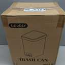Small Bathroom Trash Can with Lid and 3 Rolls Trash Bags, Step Pedal Wastebasket Plastic Garbage Can with Pop-Up Lid 2.6 Gallon Bin for Kitchen, Bedroom, Office, Dorm, Laundry, Toilet, Rv, Dark Grey