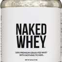NAKED Whey 5LB 100% Grass Fed Unflavored Whey Protein Powder - Only 1 Ingredient, NSF Certified, Undenatured, Gluten Free, Soy Free, Promote Muscle Growth and Recovery - 76 Servings