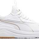 PUMA Womens Amplifier Sneaker, Womens White Womens Gold, 7.5