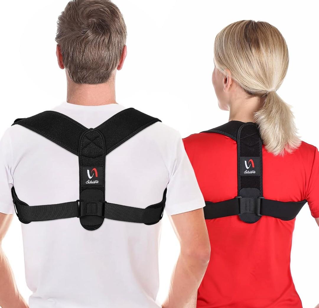 Schiara Posture Corrector for both Men and Women, Comfortable Upper and Back Brace, Adjustable Back Straightener Support for Back, Shoulder and Neck