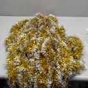 Ceenna 2 Pcs 32.8 ft Christmas Tinsel Garland with 32.8ft 100 LED Lights for Wall Mounted Hanging Xmas Tree Party Christmas Room Decor, Wedding, Birthday, Party Supplies (Gold,Warm White)