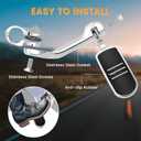 1.25" Highway Footpegs, Motorcycle Adjustable Footrest for Harley Davidson Touring Road King Road Glide Street Glide Electra Glide Sportster Softail 1 1/4" Engine Guard Foot Pegs, Chrome