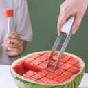 4 x Wtermelon Cutter Slicer Cut Watermelon Into Cubes Knife Melon Baller for Kitchen Gadgets Useful Cool Tool