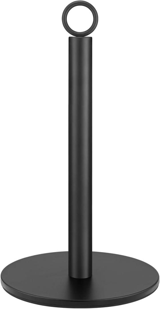 Paper Towel Holder Countertop, Black Paper Towel Holders, Stainless Steel Countertop Paper Towels Holders, Kitchen PaperRoll Holder, Non-Slip Standing Paper Towel Holders