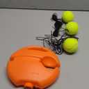 Tennis Trainer Rebound Ball with 3 String Balls, Portable Tennis Training Tool Suitable for Beginners Sport Exercise-Blue (Orange)